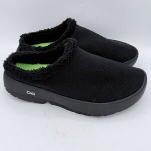 OOFOS OOcoozie Men's Size 9 Mule Shoes Slides Sandals Slippers Black NEW